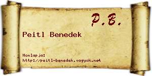Peitl Benedek névjegykártya